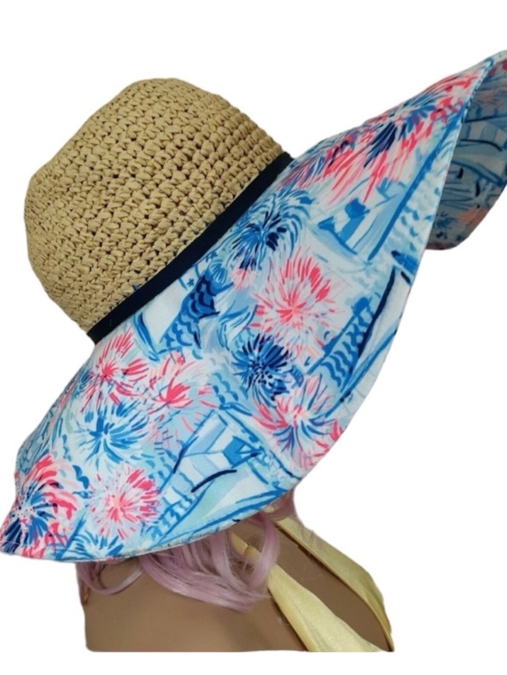 NWT Lilly Pulitzer Lilly Pulitzer Sea To Shining Sea Sun Hat